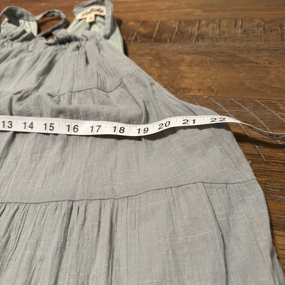 Listicle Gray Asymmetrical Tiered Sundress L Large (stain on inner) - Picture 11 of 14